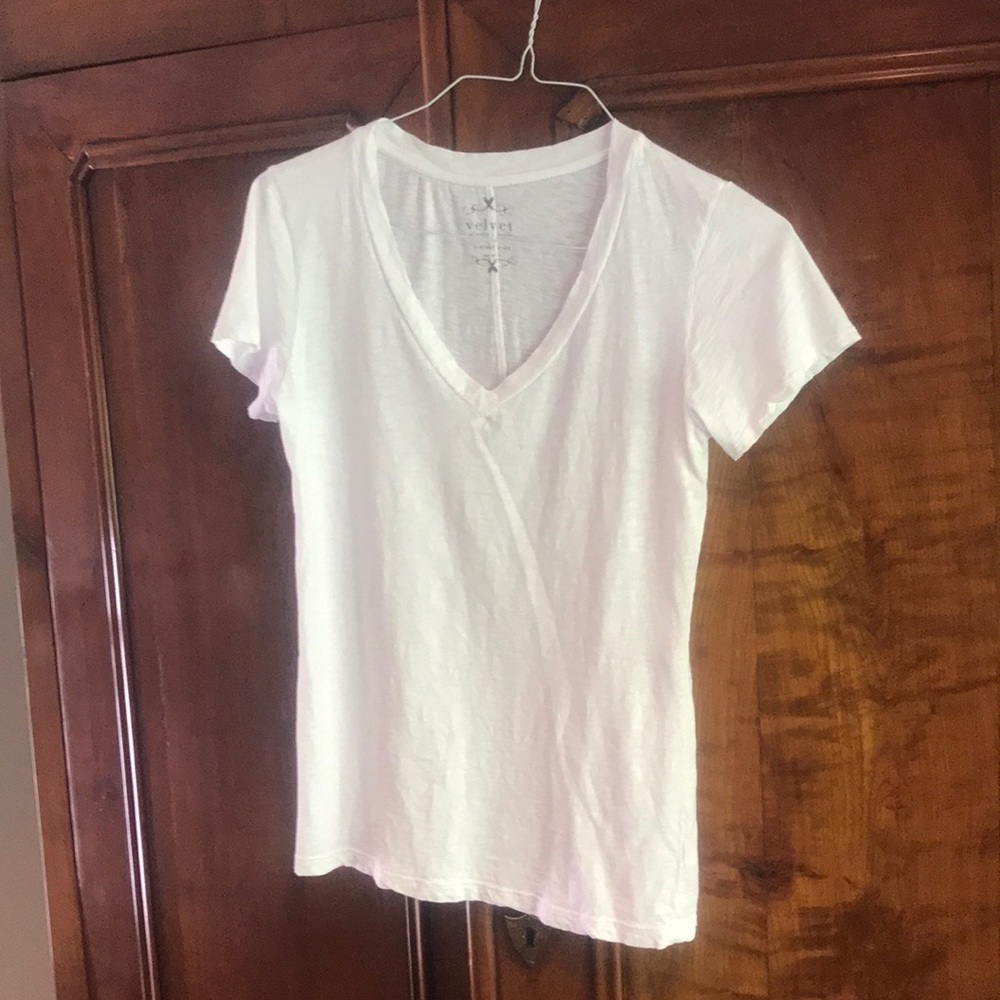 Velvet slub cotton T-shirt